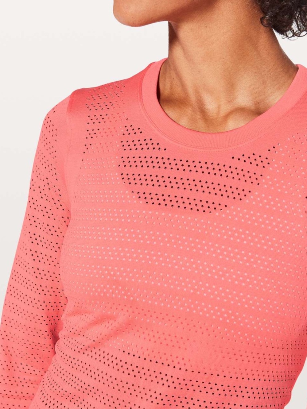 LULULEMON Breeze By Long Sleeve Top Light Coral Women’s Size 8 - Picture 3 of 9